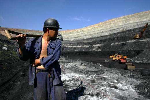 szénbányász Kínában